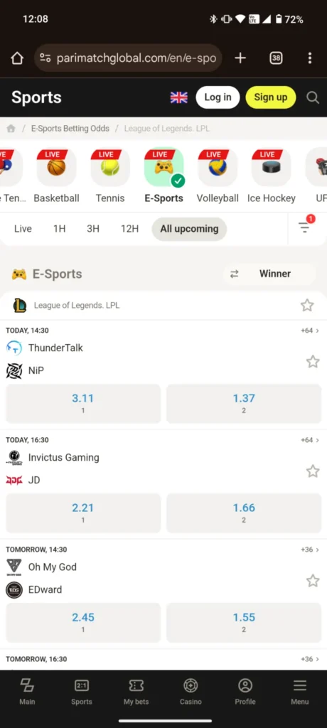 League Of Legends Esports Betting