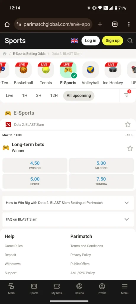 Dota 2 Esports Betting