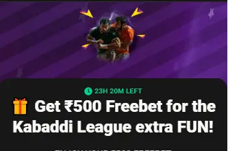 Parimatch kabaddi bonus