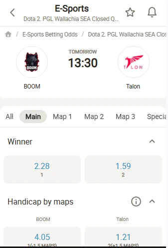 esports betting Parimatch app