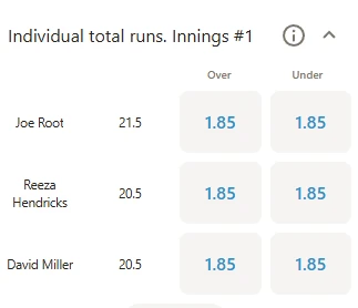 bet on the top run scorer