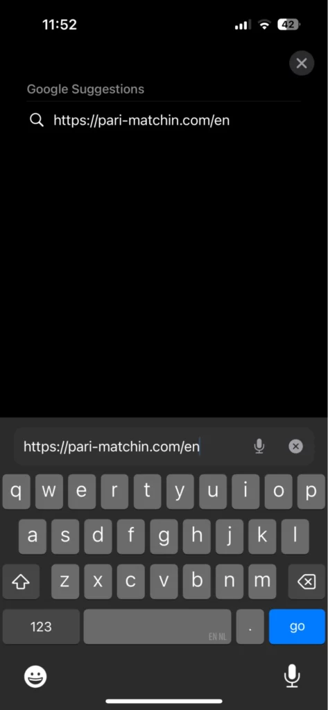 Parimatch ios google search