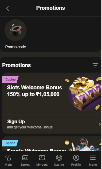 casino welcome bonus