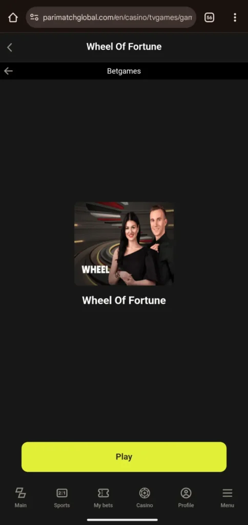 Parimatch- Try Luck in Wheel Of Fortune