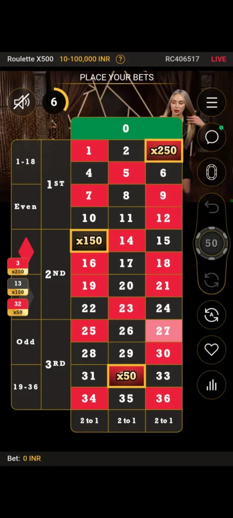 Place a Bet on Roulette x500- Parimatch Betting